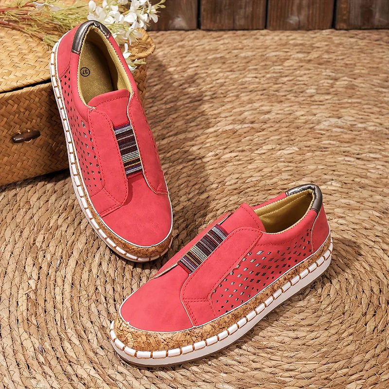 Amelie Fleur Perforated Slip-On Sneakers