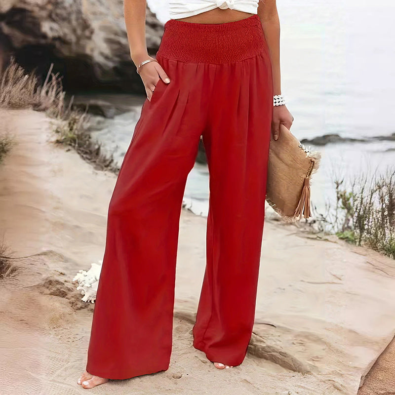 Amelie Fleur Wide Leg Pull-On Pants