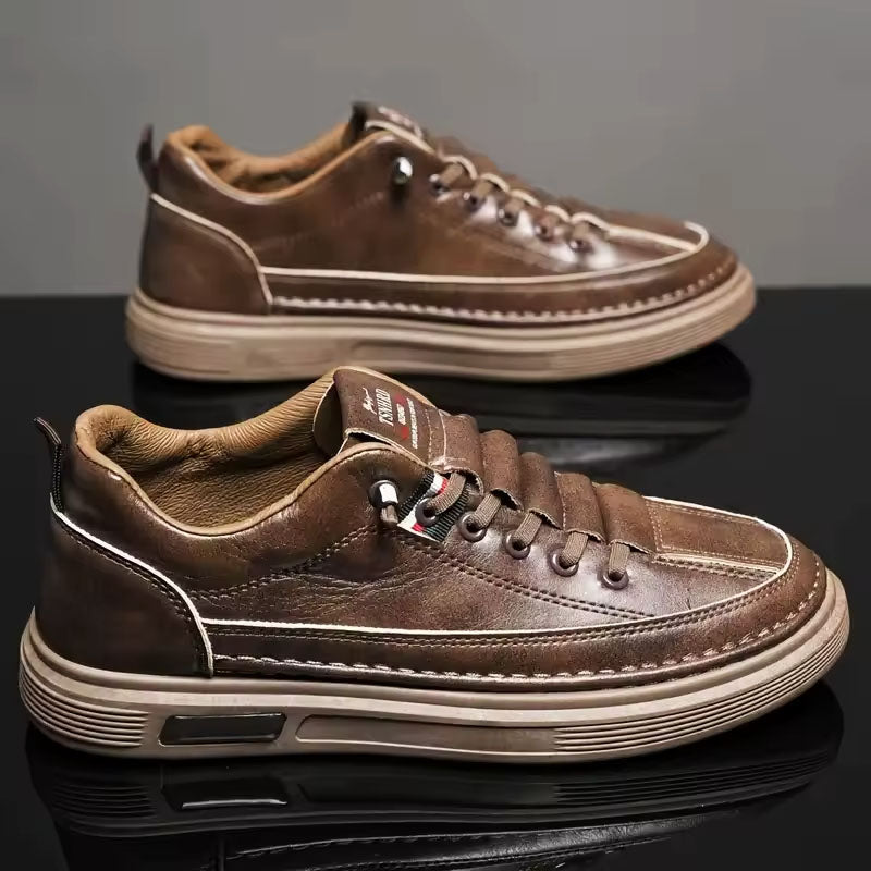 Franco Bianchi Low-Top Sneakers with Stitched Upper