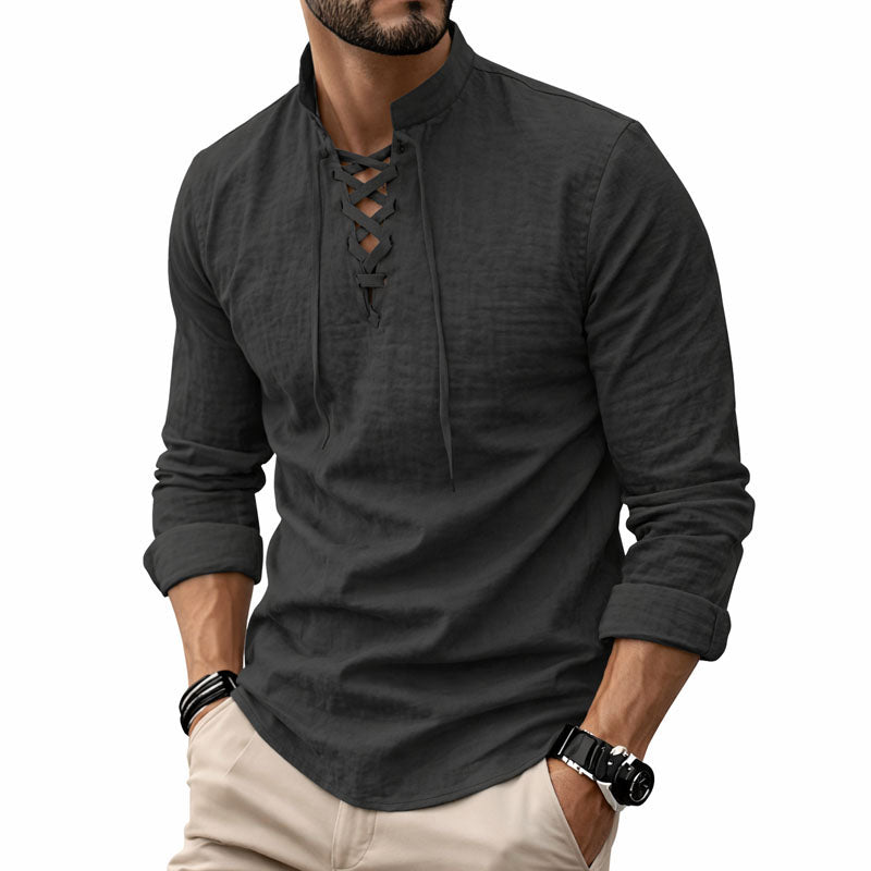 Jack Washington Lace-Up Long Sleeve Shirt