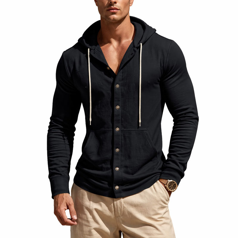 James Scott Long Sleeve Hooded Shirt
