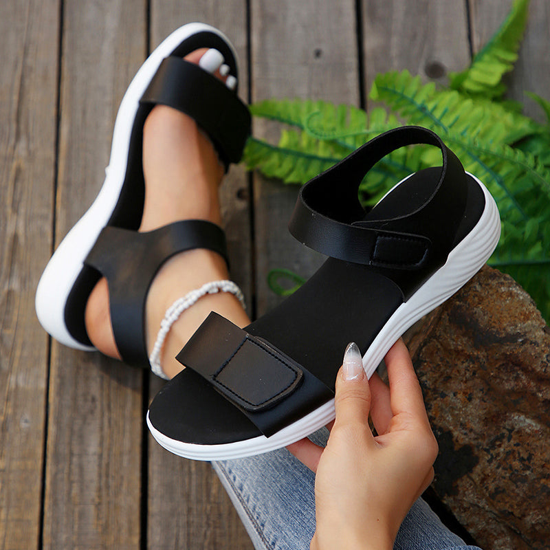 Amelie Fleur Adjustable Strap Sandals