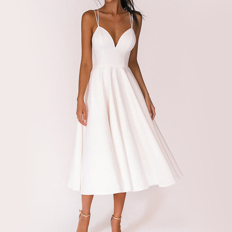 Amelie Fleur Flared Open-Back Party Wedding Dress