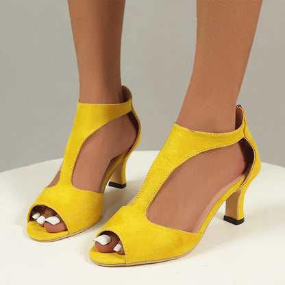 Amelie Fleur Heeled Sandals with Ankle Strap