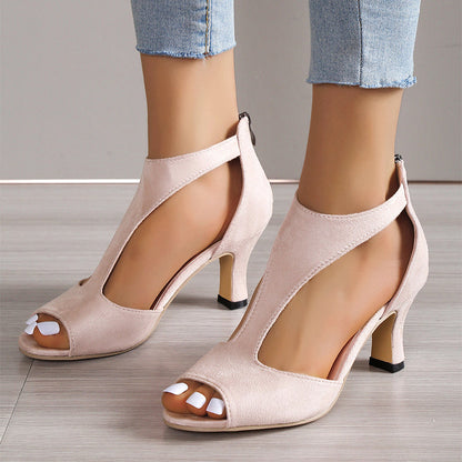 Amelie Fleur Heeled Sandals with Ankle Strap