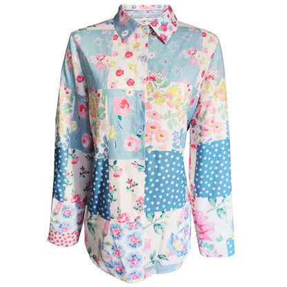 Amelie Fleur Long Sleeve Floral Patch Shirt
