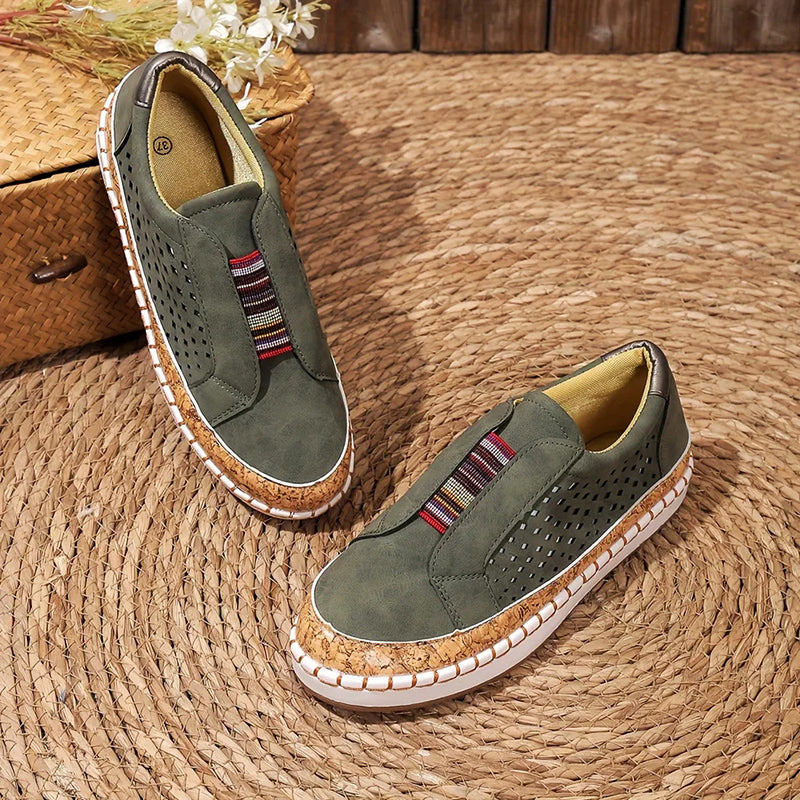 Amelie Fleur Perforated Slip-On Sneakers