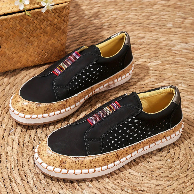 Amelie Fleur Perforated Slip-On Sneakers