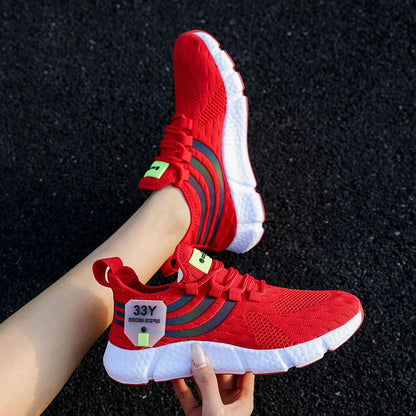 Amelie Fleur Running Sneakers with Contrast Stripes