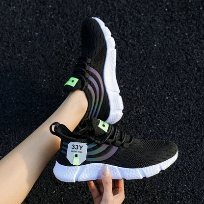 Amelie Fleur Running Sneakers with Contrast Stripes