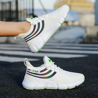 Amelie Fleur Running Sneakers with Contrast Stripes