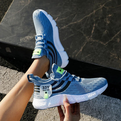 Amelie Fleur Running Sneakers with Contrast Stripes