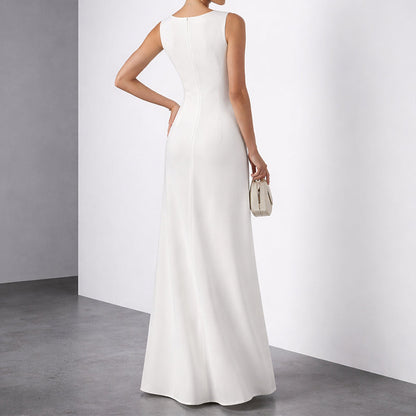 Amelie Fleur Sleeveless Maxi Dress with Side Slit