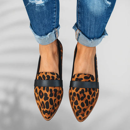 Amelie Fleur Suede Pointed-Toe Flats
