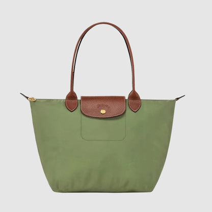 Amelie Fleur Tote Bag with Leather Trim