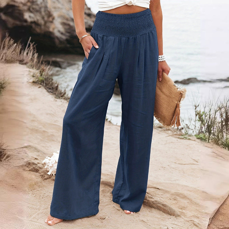 Amelie Fleur Wide Leg Pull-On Pants