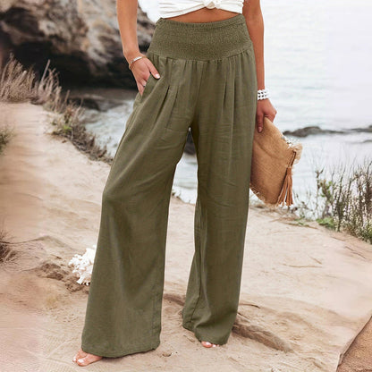 Amelie Fleur Wide Leg Pull-On Pants