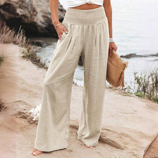 Amelie Fleur Wide Leg Pull-On Pants
