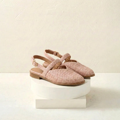Amelie Fleur Woven Slingback Flats