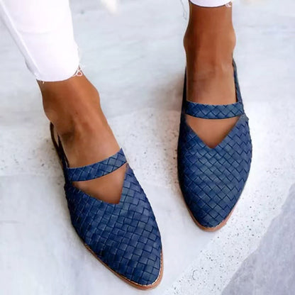 Amelie Fleur Woven Slingback Flats