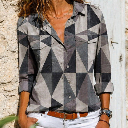 Amelie Fleur Patterned Long-Sleeve Blouse