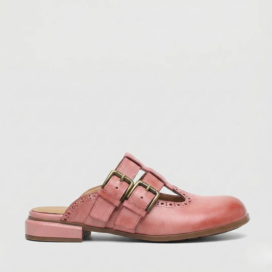 Camille Martin Mule Flats with Buckle Strap