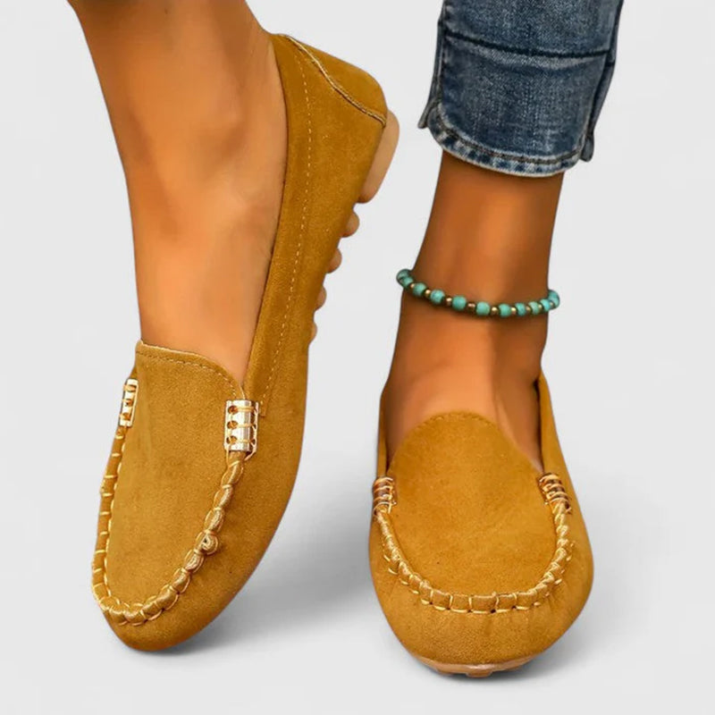 Camille Martin Flats with Hand Stitch Trim