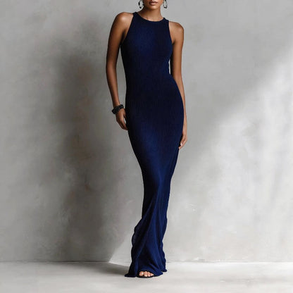 Camille Martin Sleeveless Ribbed Maxi Dress