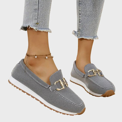 Camille Martin Slip-On Loafers with Decorative Buckle