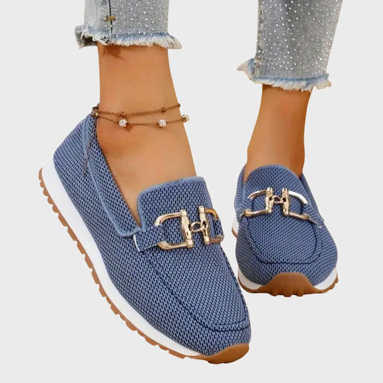 Camille Martin Slip-On Loafers with Decorative Buckle