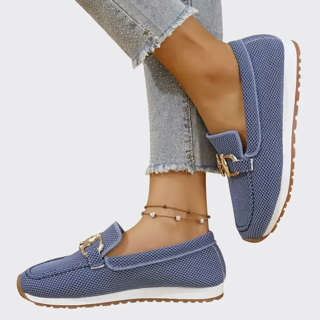 Camille Martin Slip-On Loafers with Decorative Buckle