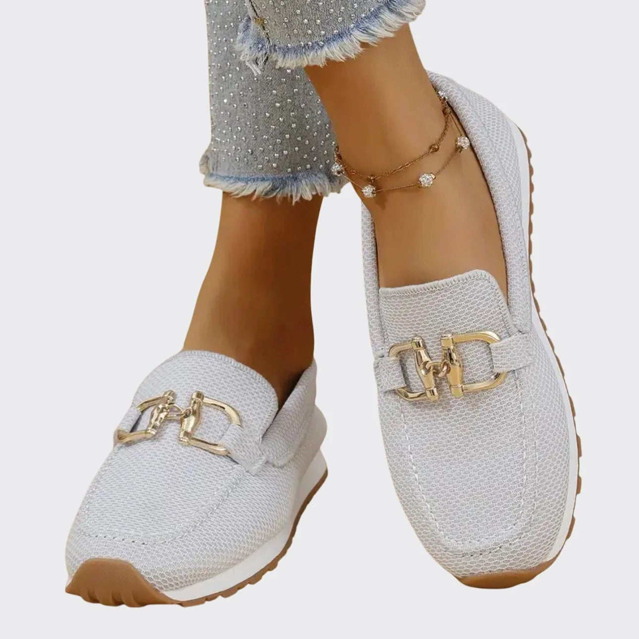 Camille Martin Slip-On Loafers with Decorative Buckle