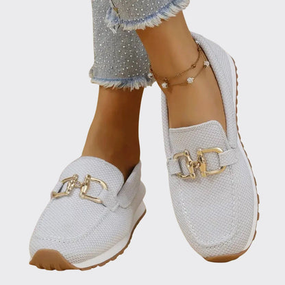Camille Martin Slip-On Loafers with Decorative Buckle
