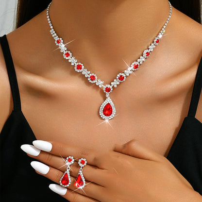 Coordinated Necklace and Drop Earrings Jewelry Set
