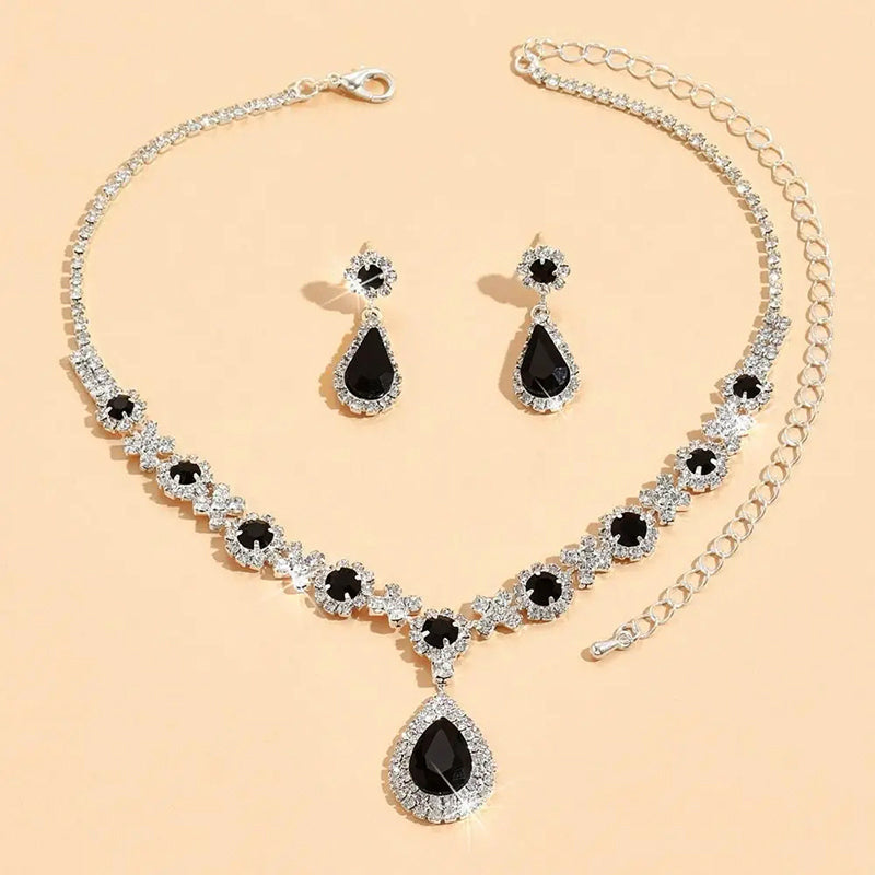 Coordinated Necklace and Drop Earrings Jewelry Set
