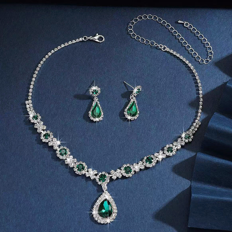 Coordinated Necklace and Drop Earrings Jewelry Set