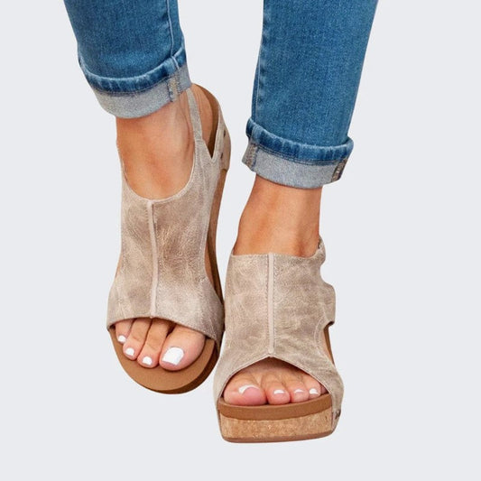 Crystal - Women's Open Toe Platform Sandals