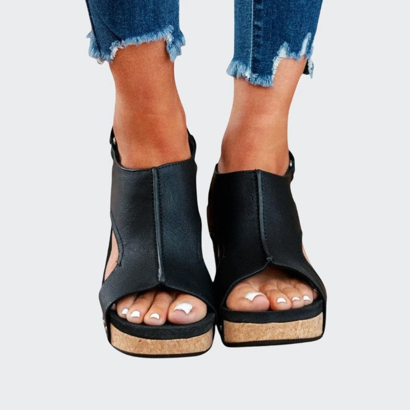 Crystal - Women's Open Toe Platform Sandals
