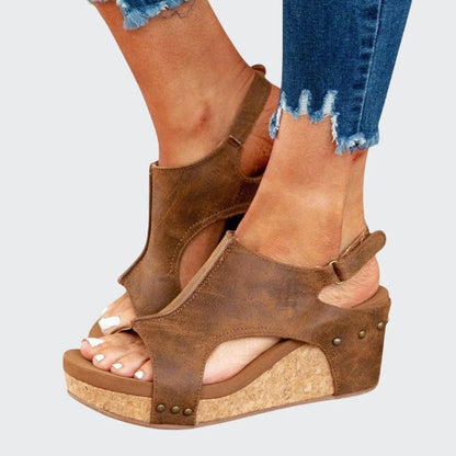 Crystal - Women's Open Toe Platform Sandals