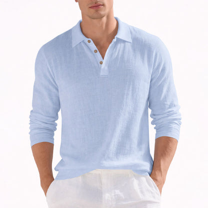 Franco Bianchi Long Sleeve Shirt with Polo Collar