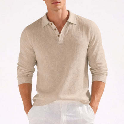 Franco Bianchi Long Sleeve Shirt with Polo Collar