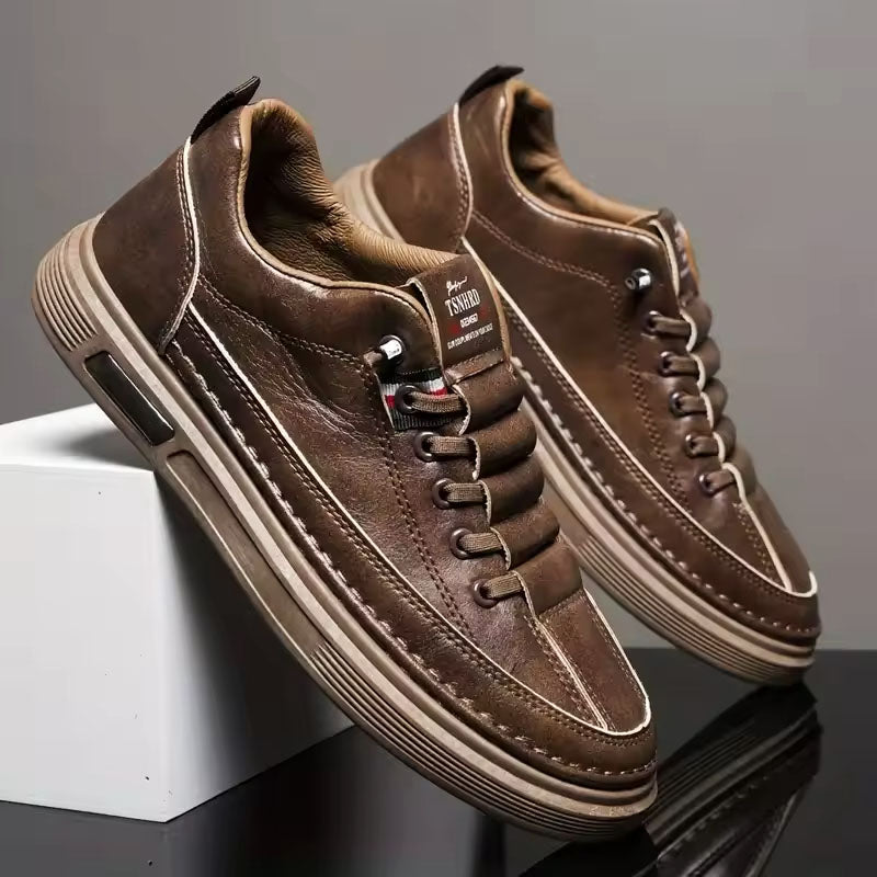 Franco Bianchi Low-Top Sneakers with Stitched Upper