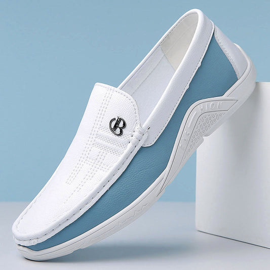 Franco Bianchi Slip-On Loafers with Contrast Panel