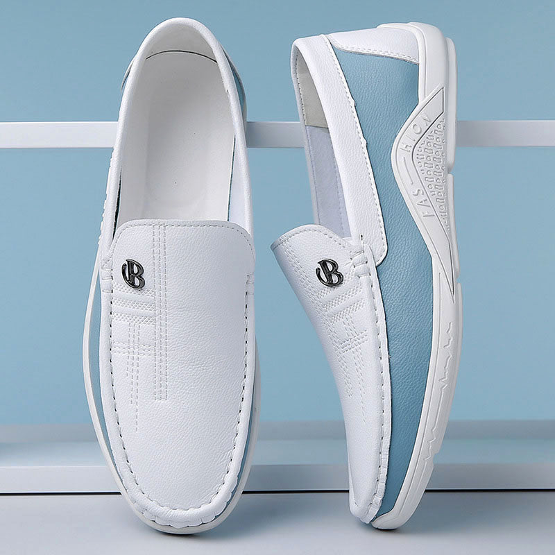 Franco Bianchi Slip-On Loafers with Contrast Panel
