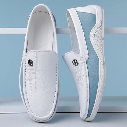 Franco Bianchi Slip-On Loafers with Contrast Panel