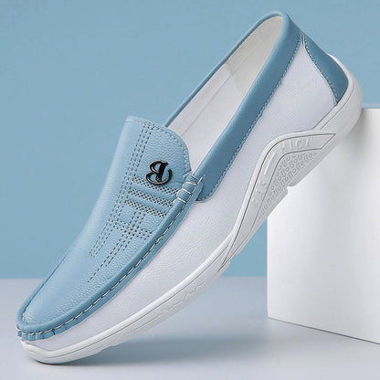 Franco Bianchi Slip-On Loafers with Contrast Panel