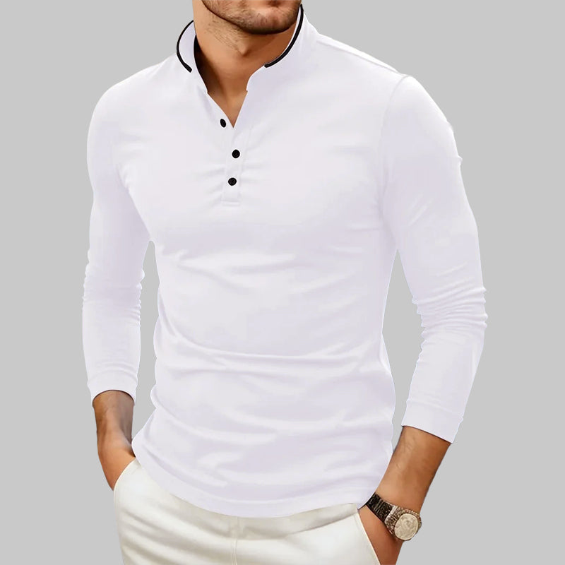 Franco Bianchi Stand Collar Casual Shirt