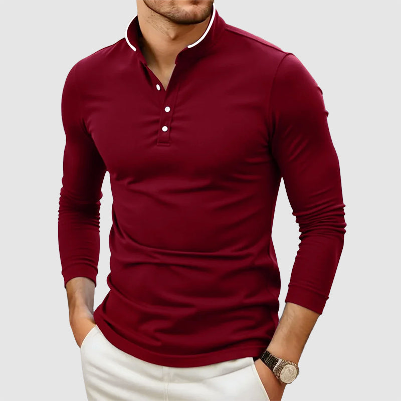 Franco Bianchi Stand Collar Casual Shirt
