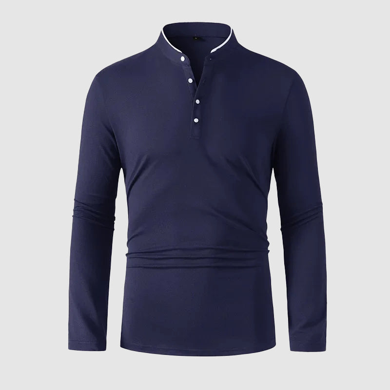 Franco Bianchi Stand Collar Casual Shirt