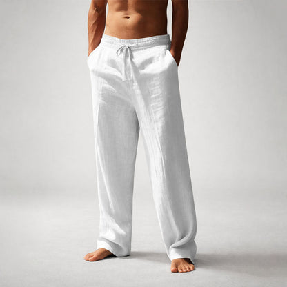 Franco Bianchi Straight Leg Pants with Elastic Waistband